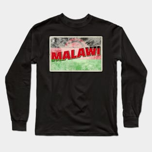 Malawi Vintage style retro souvenir Long Sleeve T-Shirt